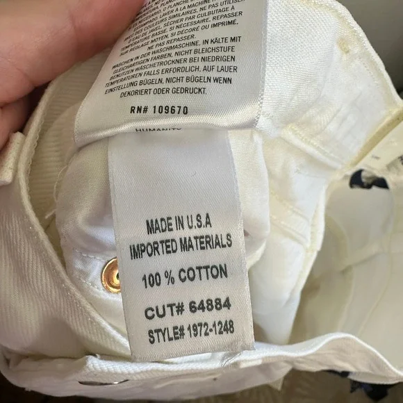 Citizens of Humanity Horseshoe Jean Jicama White Barrel Leg Size 25 Cotton - Picture 9 of 13